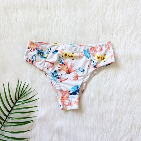 Other - Tropical floral high waist bikini bottom